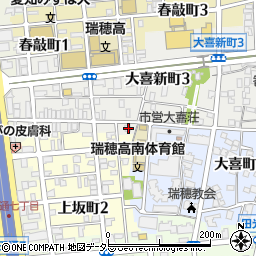 愛知県名古屋市瑞穂区大喜新町2丁目17周辺の地図