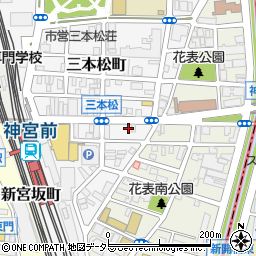 名城パーキング神宮前駅東駐車場周辺の地図