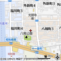 愛知県名古屋市中川区八剱町4丁目周辺の地図