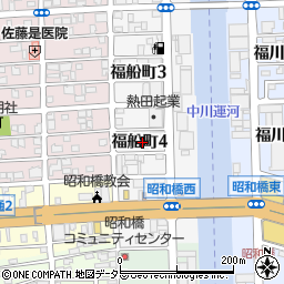 愛知県名古屋市中川区福船町4丁目周辺の地図