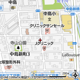 愛知県名古屋市中川区中島新町周辺の地図