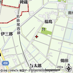愛知県弥富市五之三町福島101周辺の地図