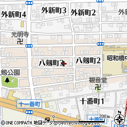 愛知県名古屋市中川区八剱町周辺の地図