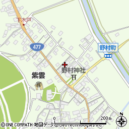 滋賀県近江八幡市野村町1442周辺の地図