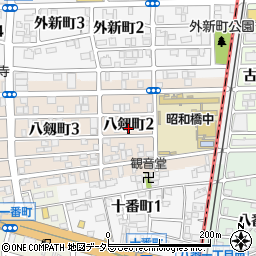 愛知県名古屋市中川区八剱町2丁目周辺の地図