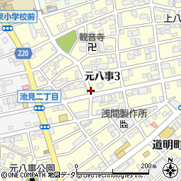 愛知県名古屋市天白区元八事周辺の地図