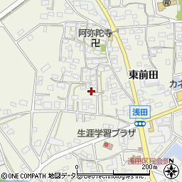 愛知県日進市浅田町西前田57周辺の地図