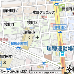 愛知県名古屋市瑞穂区牧町2丁目68周辺の地図