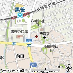 愛知県みよし市黒笹町寺山969周辺の地図