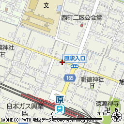 原駅入口周辺の地図