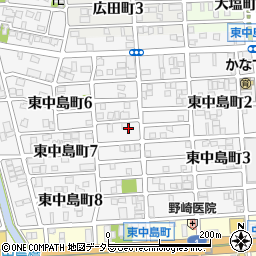 愛知県名古屋市中川区東中島町周辺の地図