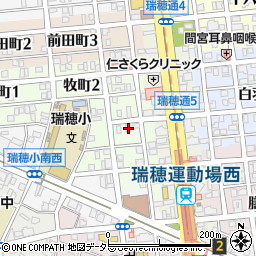 愛知県名古屋市瑞穂区牧町3丁目2周辺の地図