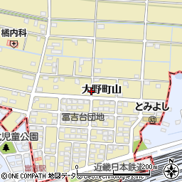 富吉台団地周辺の地図