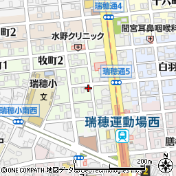 愛知県名古屋市瑞穂区牧町3丁目3周辺の地図