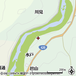 愛知県豊田市足助町（水戸）周辺の地図