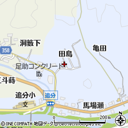 愛知県豊田市近岡町田島周辺の地図