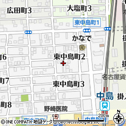 ナーシサス東中島周辺の地図