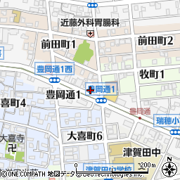 愛知県名古屋市瑞穂区豊岡通1丁目20周辺の地図