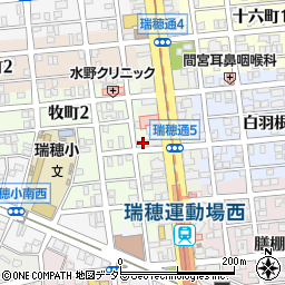 愛知県名古屋市瑞穂区牧町2丁目59周辺の地図