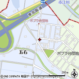 弥富中地郵便局周辺の地図