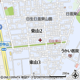 愛知県日進市東山周辺の地図