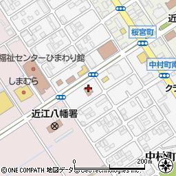近江八幡市役所子ども健康部　健康推進課・市民保健センター周辺の地図