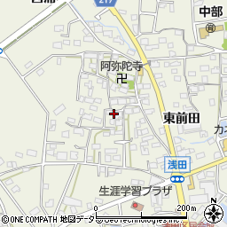 愛知県日進市浅田町西前田77周辺の地図