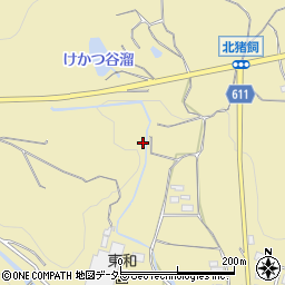 三重県桑名市多度町北猪飼周辺の地図