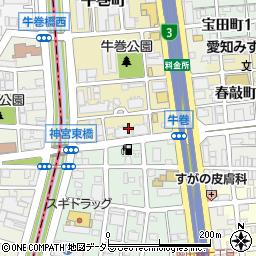 愛知県名古屋市瑞穂区牛巻町13周辺の地図