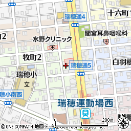 愛知県名古屋市瑞穂区牧町2丁目58周辺の地図