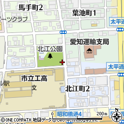 北江公園トイレ周辺の地図