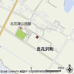 滋賀県東近江市北花沢町周辺の地図