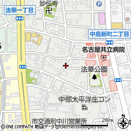 愛知県名古屋市中川区法華周辺の地図