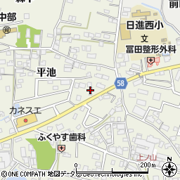 歌志軒 日進店周辺の地図