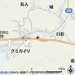 愛知県豊田市井ノ口町（日影）周辺の地図