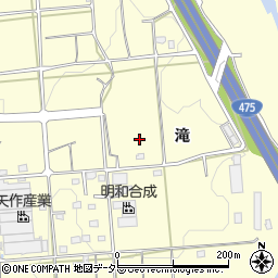 愛知県豊田市御船町滝周辺の地図