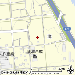 愛知県豊田市御船町（滝）周辺の地図