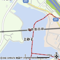愛知県日進市米野木町上砂子周辺の地図