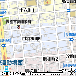 愛知県名古屋市瑞穂区白羽根町周辺の地図