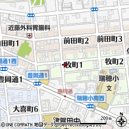 愛知県名古屋市瑞穂区牧町1丁目30周辺の地図