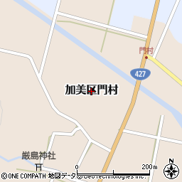 兵庫県多可町（多可郡）加美区門村周辺の地図