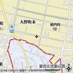 愛知県愛西市大野町未周辺の地図