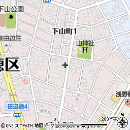 愛知県名古屋市瑞穂区下山町周辺の地図