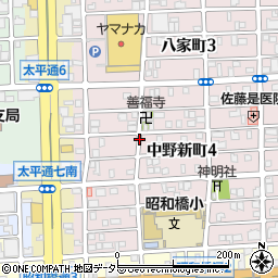 愛知県名古屋市中川区中野新町周辺の地図