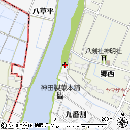 愛知県愛西市善太新田町鰯江前周辺の地図