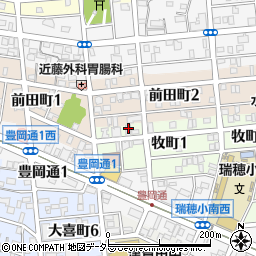 愛知県名古屋市瑞穂区牧町1丁目5周辺の地図