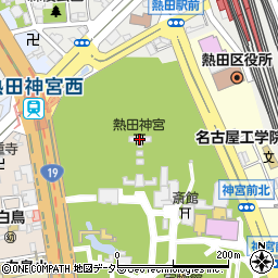熱田神宮周辺の地図
