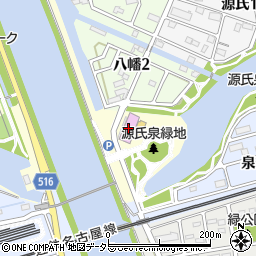 蟹江町立図書館周辺の地図