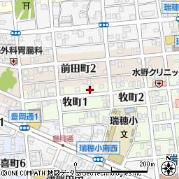 愛知県名古屋市瑞穂区牧町1丁目13周辺の地図