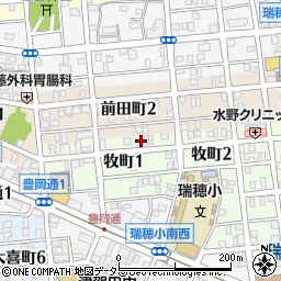 愛知県名古屋市瑞穂区牧町1丁目12周辺の地図